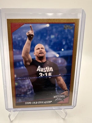 2009 Topps WWE #89 Stone Cold Steve Austin Gold #/500 - Image 1 of 2