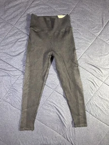 Neu mit Etikett Offline by Aerie sportliche schwarze Damen-Legging Waffelmuster hoch geschnitten nahtlos Größe S - Bild 1 von 5