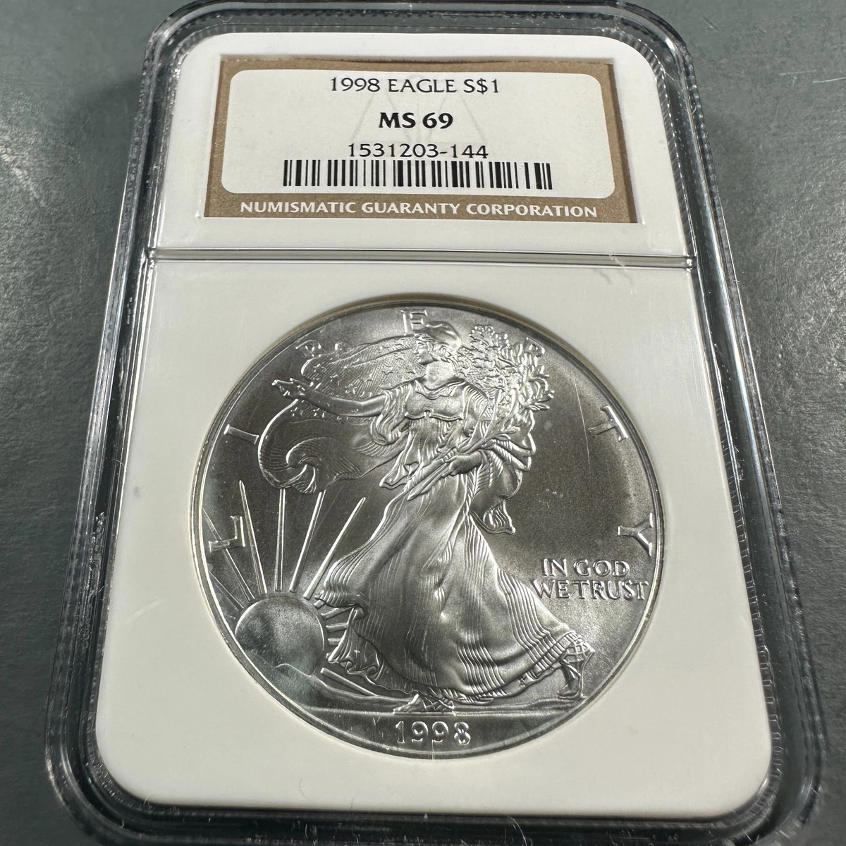 1998年 アメリカンイーグル銀貨 PF 69 1998年 アメリカンイーグル銀貨