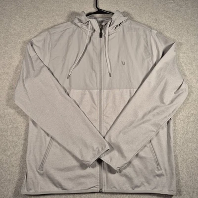 Vuori Sunday Element Platinum Gray Running Gym Warm Up Track Jacket Men's XL - image 1 of 4
