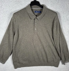 Tommy Bahama Sweater Mens 2XB 5% Cashmere Knit Fleece Button Collared Stretch - Picture 1 of 9