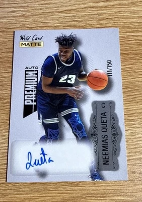 NEEMIAS QUETA 2022- AUTO - WILD CARD MATTE - #MB-A  SACRAMENTO KINGS - Image 1 of 2