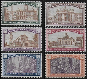 1924 Italia Holy Year 6v. bc MNH Sassone n. 169/74 - Imagen 1 de 1