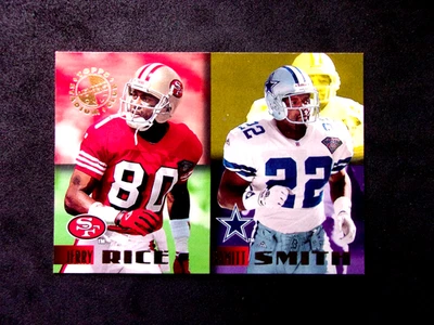 1995 Topps Stadium Club #45 Emmitt Smith-Jerry Rice en casi nuevo-como nuevo. 2 patio Foto 1 de 2