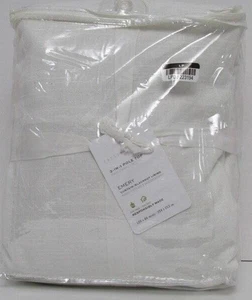 Pottery Barn Emery Linen Blackout Curtain, Set of 2 Panels 100" X 84" White NWT - Picture 1 of 6