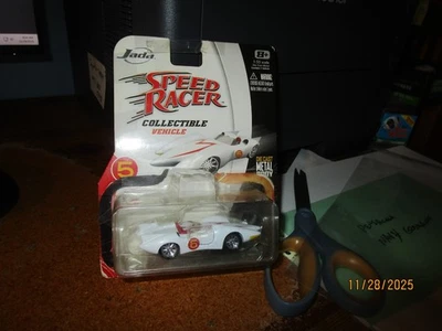 2008 Jada литая металлическая игрушка автомобиль скорость гонщик Mach 5 формула пакет имеет износ - Изображение 1 из 4
