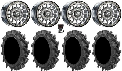 Sedona Sano Bdlk 14" Wheels Ct +30mm 31" MotoHavok Tires Kawasaki Mule Pro FXT Foto 1 de 4