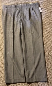NWT NEW Lauren Ralph Lauren Classic-Fit Plaid Dress Pants Mens 42x32 Black/Tan - Picture 1 of 12