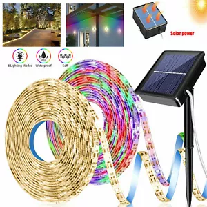 3M 5M Solar LED Strip Light Flexible Tape Lamp Outdoor Garden Decor Lights - Picture 1 of 20