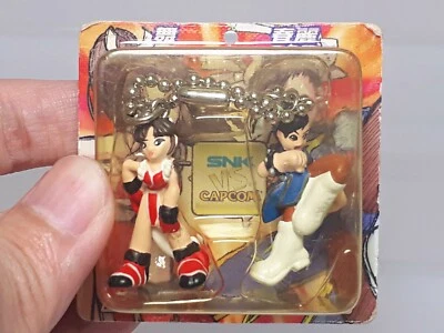 The King of Fighter KOF SNK VS CAPCOM Mai Shiranui Chun-li Keychain Figure 1.2in - Image 1 of 3