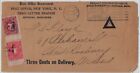 Toter Briefpapier NY NY nach West Roxbury MA 1923 mit #J61, J62b (c468