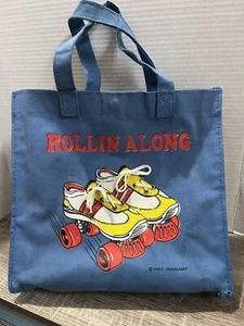 1980 Travelight Blue Canvas Bag Vintage Rollin Along - Roller Skates - Picture 1 of 11