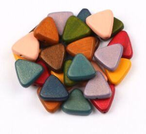 Triangle Natural Wooden Spacer Bead Jewelry Making Loose Beads Accessory 10pcs