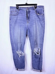 American Eagle Curvy super hoher Bund Baggy gerade Stretch Jeans Größe 14 lang - Bild 1 von 7