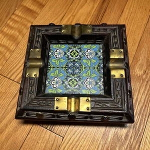 DE COLECCIÓN ANTIGUO NUEVO Woolworth Of Mexico Cenicero Madera Y Bronce Raro - Imagen 1 de 9