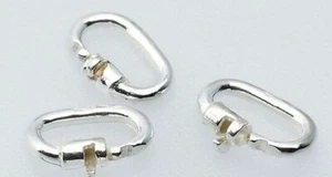 1 anello saltatore blocco maglie argento sterling 4,6 x 1,8 mm, - Foto 1 di 3