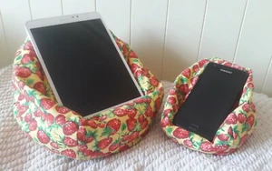 Hand created mini bean bag device holders. Unique. Unusual gift. NEW designs! - Picture 1 of 64