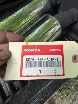 Tubo silenciador de escape del lado izquierdo del conductor Acura TL Type S 2007-2008 OEM Foto 1 de 4