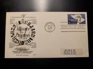 US FDC  # 1234 5c Alliance For Progress  Fleetwood  1963 - Picture 1 of 2