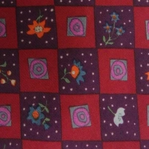 Red Purple Floral Foulard COVERI Silk Tie Italy - Picture 1 of 9