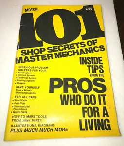 VTG 1974 Motor 101 Shop Secrets of the Pros Auto Repair  How To Manual Book - Picture 1 of 2