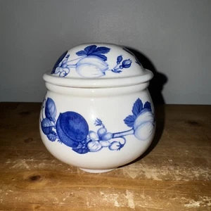 Vintage Portmeirion Harvest Blue Sugar Bowl Lidded - Picture 1 of 7