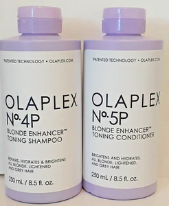 Olaplex n. 4P e n. 5P BLONDE ENHANCER shampoo e balsamo 8,5 oz SET DUO - Foto 1 di 2