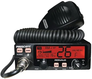 President Ronald 10 Meter AM/FM Amateur Ham Radio Transceiver, Talkback, PA-Modus - Bild 1 von 8