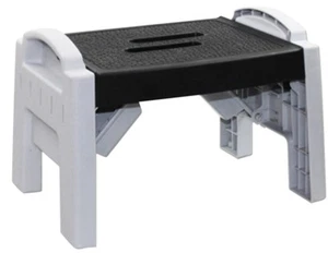 Strong & Durable Plastic Multi Purpose Easy Storage Foldable Folding Step Stool - Picture 1 of 5