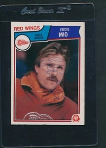 1983/84 O-Pee-Chee #127 Eddie Mio Red Wings Signed Auto *C380 - Picture 1 of 1