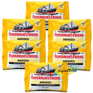 6x Fisherman's Friend Aniseed Menthol Lozenges  25g - Picture 1 of 1