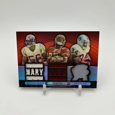 MERRIMAN VERNON DAVIS LAMONT JORDAN 2007 TOPPS TRIPLE THREADS RELIC COMBO /36 - Image 1 of 3