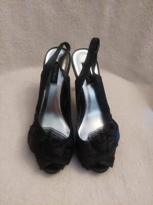 White House Black Market Suri Slingback Satin Pump Heel Shoes Women's Size 7.5 M - Image 1 of 4