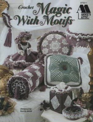 OOP!!! VTG!! CROCHET MAGIC WITH MOTIFS BEAUTIFUL PATTERNS - Image 1 of 2