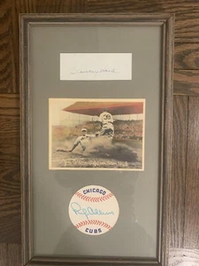 Chicago Cubs Baseball Photo/Autographs Rip Collins/Stan Hack Rare Item in Frame - Picture 1 of 11