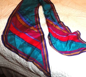 LOTTO DI 8 SCIARPE VINTAGE LIZ CLAIBORNE 100% SETA così belle - Foto 1 di 18