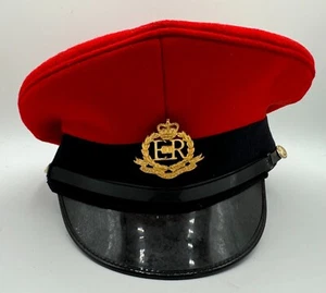 Vintage British Royal Military Police Army Visor Cap Hat Uniform Badge Size 59 - Picture 1 of 12