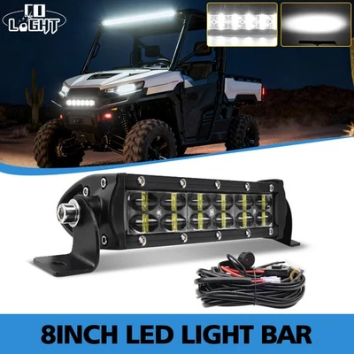For FourTrax Rancher Foreman ATV  8inch LED Light Bar Spot Flood Combo Wire Kit - Image 1 of 4
