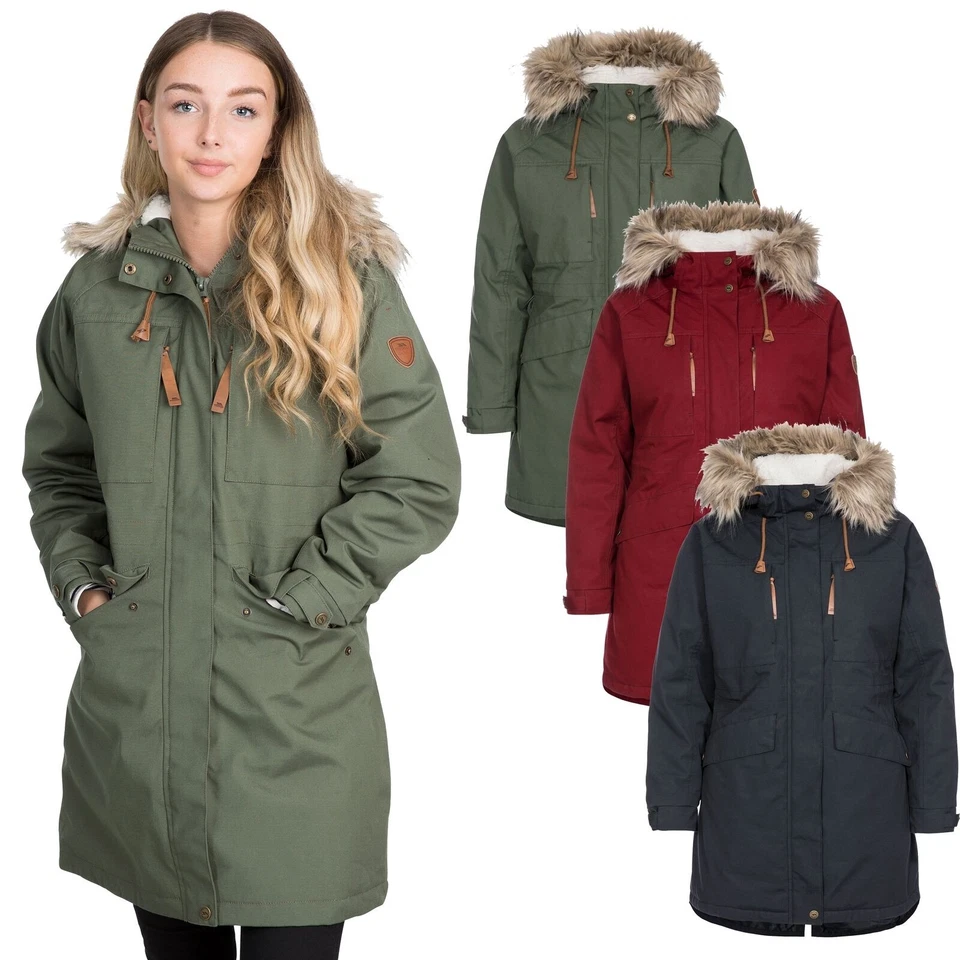 Trespass Womens Waterproof Jacket Ladies Longer Length Raincoat Faithful - Image 1 of 1