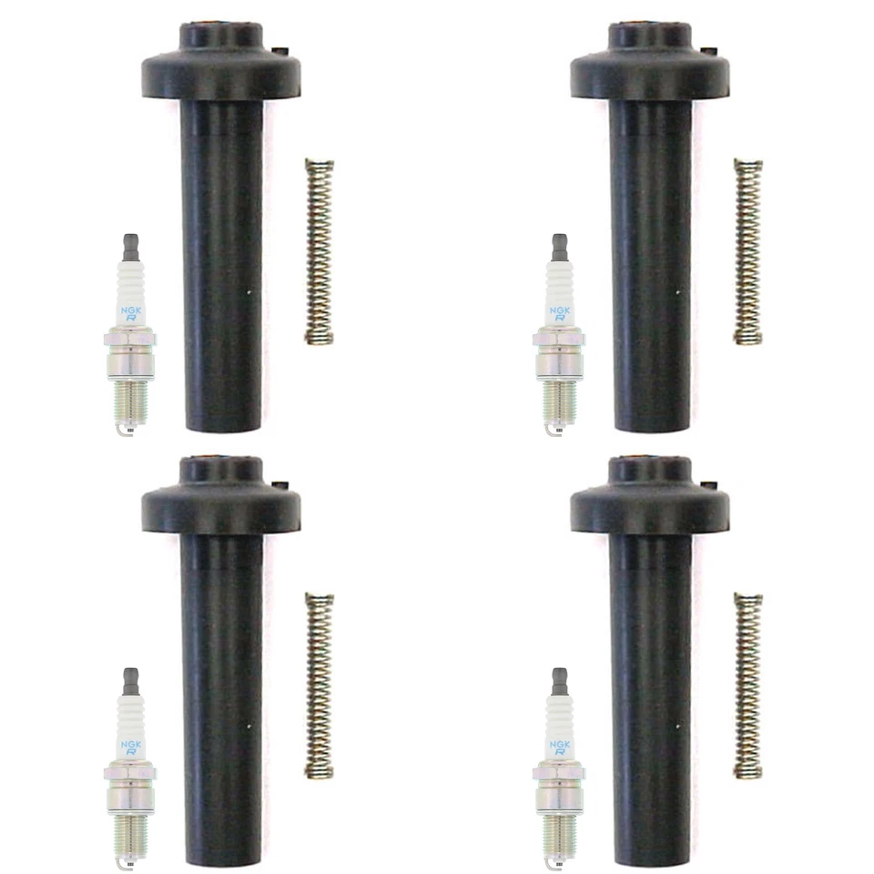 Kit de 4 bujías estándar NGK y botas de bobina Denso para Toyota Van 2,2 L L4 OHV Foto 1 de 1