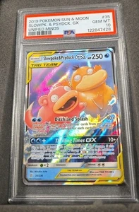 Pokemon Karte Slowpoke & Psyduck GX 35 Unified Minds #35 Graded PSA 10 GEM MINT - Bild 1 von 3