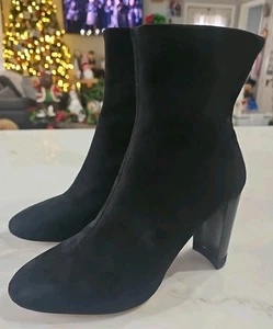 Michael Kors Mujer Mandy Calcetín Botín Gamuza Negro PV18G Talla 11M Usado en Excelente Condición - Imagen 1 de 14