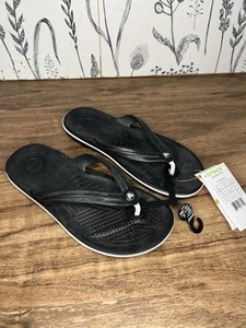 Crocs Herren 5/Damen 7 Crocband Flip Sandalen schwarz SKU206 - Bild 1 von 6