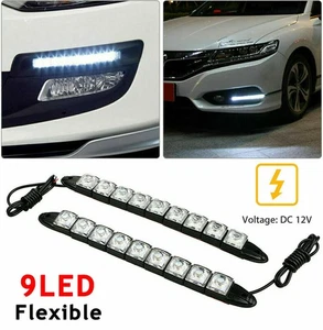 2x Auto LED Tagfahrlicht 12V Tagfahrleuchten TÜV DRL Universal KFZ Scheinwerfer - Bild 1 von 13