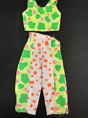 Barbie 1990’s Fashion Pack Outfit Retro Neon Orange Yellow Green Capris Top - Image 1 of 2