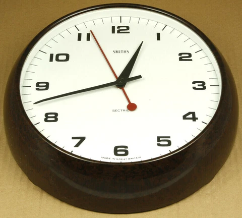 Smiths Sectric Vintage Bakelite Electric Wall Clock Great Britain New Old Stock Cover