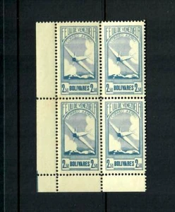 PH32g Venezuela C-61 Airplane Block of 4 selvage MNHOG - Picture 1 of 2