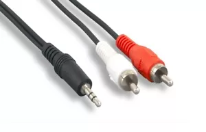 25 Fuß 3,5 mm Stereo Stecker auf 2 RCA Stecker Audio Kabel Adapter Kabel MP3 iPod - Bild 1 von 1