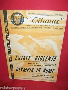 NASCIMBENE Estate violenta  dal Film Omonimo + OLIVIERI Olympia in Rome OST 1960 - Imagen 1 de 1
