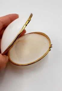 Monedero con caparazón natural, caja de baratijas, borde de latón  - Imagen 1 de 7